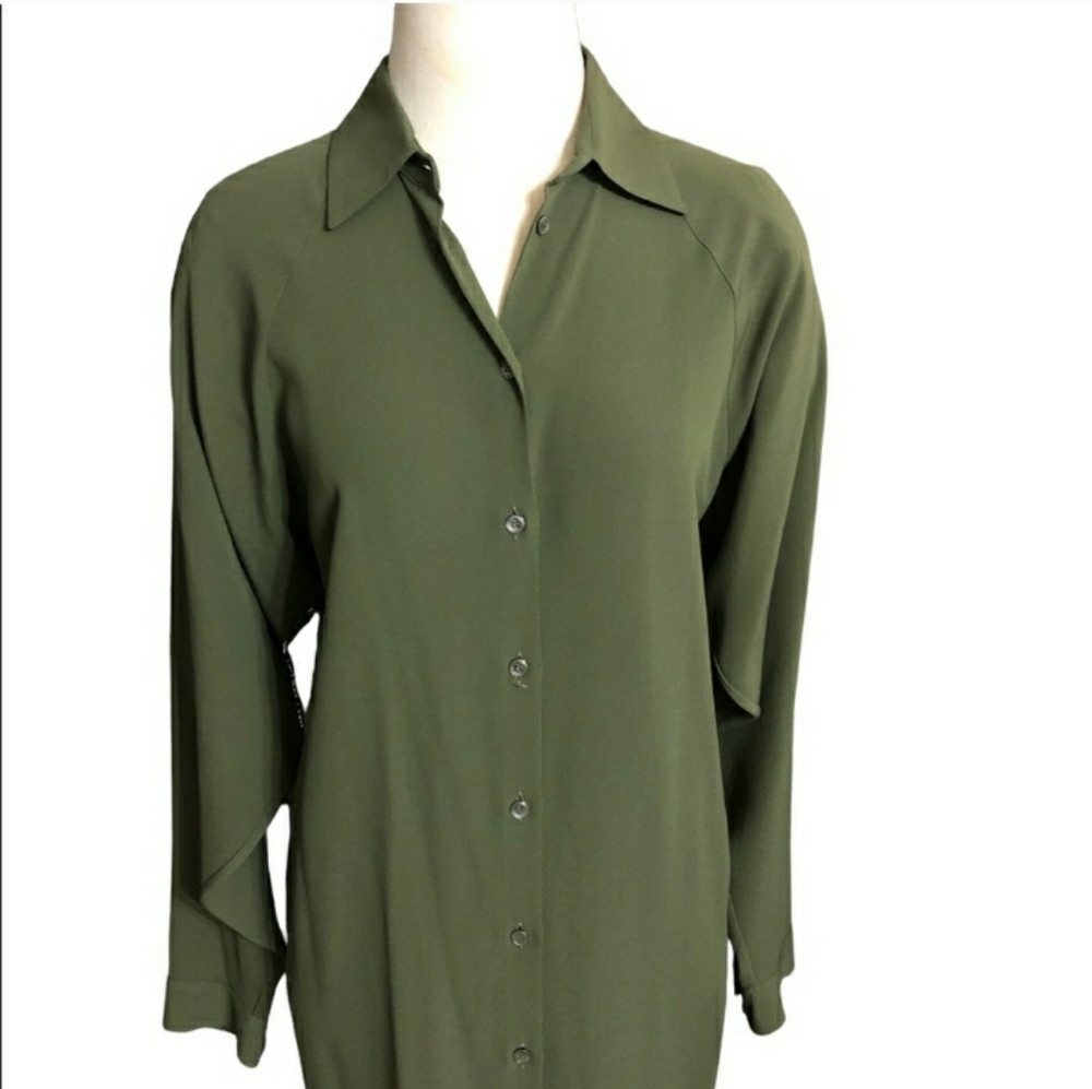 MICHAEL KORS long sleeve silk  dress